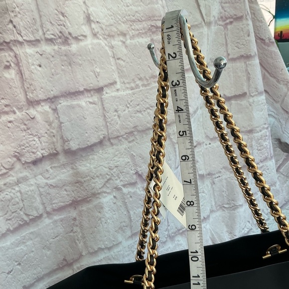 Tory Burch Ella Chain Black Nylon Tote Bag - Picture 9 of 13